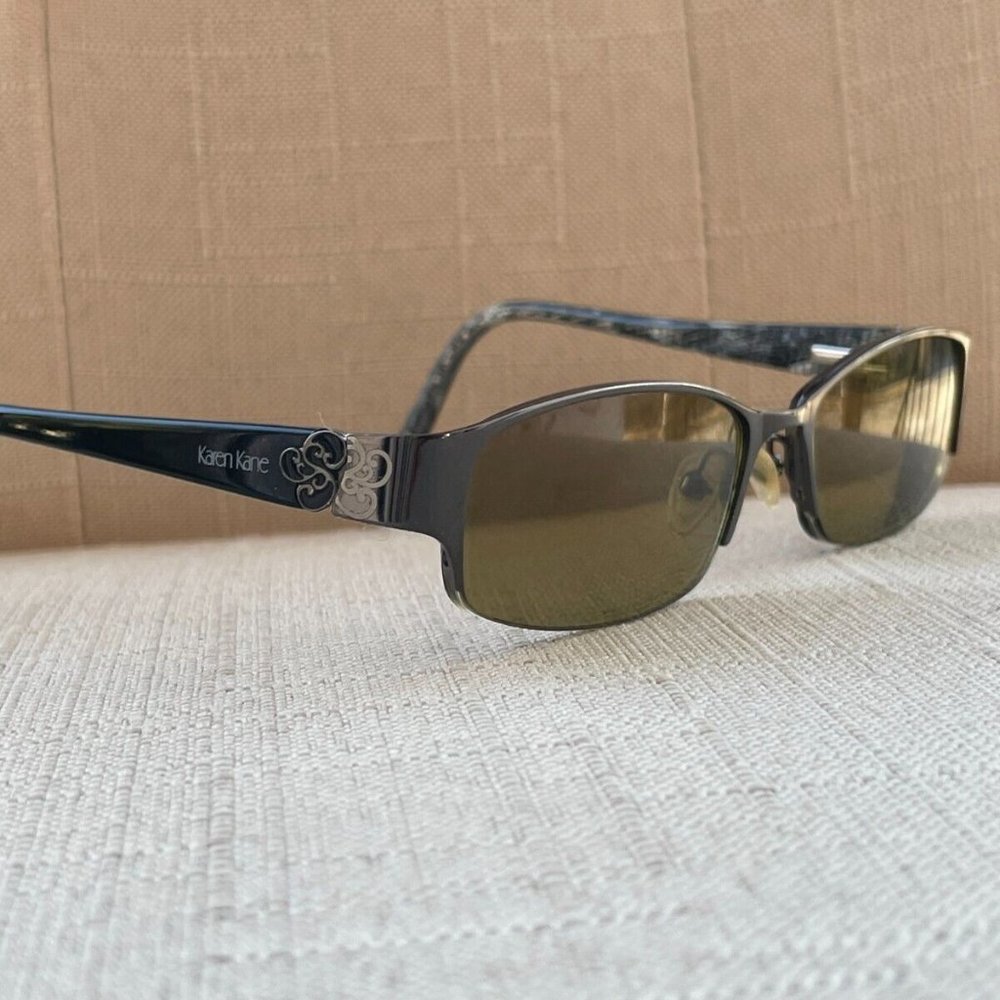 Karen Kane Women Eyeglasses Frame Black Half Rim Glasses 49[16 130